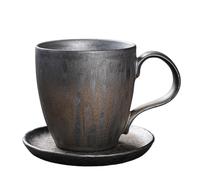 YROHGKPN Ensemble de tasses et soucoupes, structure en céramique, conserve la chaleur, passe au micro-ondes, au lave-vaisselle, ergonomique, parfait pour offrir