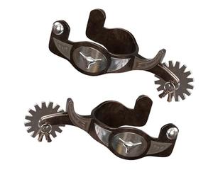 YROHGKPN Éperon multifonction pour l'entraînement des chevaux, la compétition et l'équitation. Dispose d'une éperon rivetée et durable en acier inoxydable