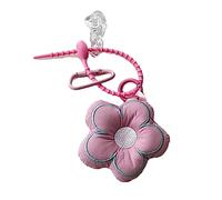 YROHGKPN Fashiona Breloque en forme de fleur à suspendre pour clés avec accent floral pour sac, sac à main, décoration de voiture, tissu et porte-clés, b, taille unique