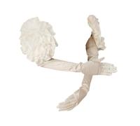 YROHGKPN Gants de soirée pour femme longs satinés avec grand accessoire de scène, longueur coude, danse, soirée de mariage, a, taille unique