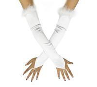 YROHGKPN Gants élégants des années 1920 pour femme - Manchettes pour différentes occasions - Teaparty, dressing, Blanc., taille unique