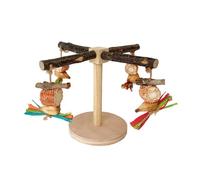 YROHGKPN Grattoir à poncer pour perroquets, perchoir, oiseau, support en bois rotatif, support de table pour jouets de table, accessoires de barre de ponçage, perchoirs pour grands oiseaux