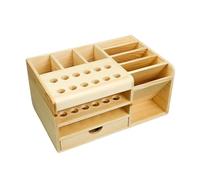 YROHGKPN Guide d'outils, boîte de rangement en bois, tournevis, pince à épiler, support de télécommande, réparation de téléphone portable, réception de bureau, boîte à outils, rangement de la