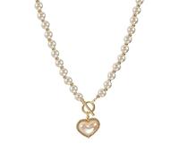 YROHGKPN Japon et Corée du Sud Nouvelle Super Fée Tempérament Imitation Perle Amour Collier Vent Froid Chaîne Clavicule Mignon Ot Boucle Collier