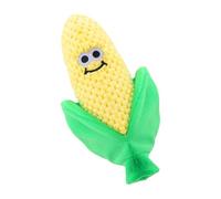 YROHGKPN Joli jouet à mâcher en forme d'épi de maïs en peluche avec son couineur pour chiens et chats, divertissement, stimulation mentale, chien qui fait ses dents, couineur