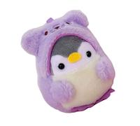YROHGKPN Joli porte-clés de poupée pingouin, pendentif de sac, sac à main, accessoire de sac, pendentif de sac à dos, porte-clés de voiture, ornements suspendus, pendentif de poupée pingouin, lilas