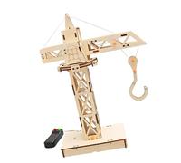 YROHGKPN Jouet de construction en bois avec fonction de levage, élévateur de tour télécommandé, kit de modèle pour projets de science scolaire, matériel pédagogique de physique
