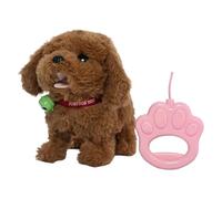 YROHGKPN Jouet électrique en peluche douce pour chien avec chansons de queue mobiles pour les tout-petits pour l'apprentissage et les activités familiales Jouet interactif en peluche pour chien