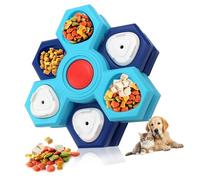 YROHGKPN Jouet puzzle pour animal de compagnie qui mange lentement - Jouet rotatif - Favorise une alimentation sûre - Manger lentement - Entraînement de vitesse - Gamelle antidérapante