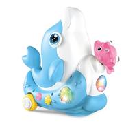 YROHGKPN Jouet soufflant dauphin lumineux à LED avec 6 chansons pour soutenir la coordination œil-main et une boule flottante agréable avec des lumières multicolores