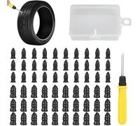 YROHGKPN Kit de réparation de pneu en caoutchouc puissant avec 30 grandes et 30 petites sorties, kit de crise Twist Shih Tzus Quick Escape avec conducteur