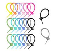 YROHGKPN Lot de 10/20/50 sacs réutilisables en silicone, serre-câbles pour attacher les câbles, serre-câbles flexibles pour organiser et projets, pour fixer des câbles, taille unique, comme décrit