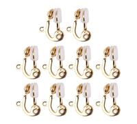YROHGKPN Lot de 10 boucles d'oreilles avec coussinets confortables - Transformez les boucles d'oreilles percées en bijoux non percés, boîtes à bijoux, perles, rangement, vitrine, maquillage