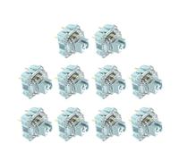 YROHGKPN Lot de 10 interrupteurs tactiles TTCs Silents blancs bleutés V2V3 pour claviers de jeu mécaniques 3 broches TTCs Silents