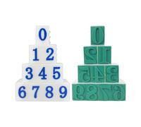 YROHGKPN Lot de 10 tampons numérotés de 0 à 9 pour projets d'artisanat, chiffres numériques pour scrapbooking, enseignement, sans danger pour les enfants