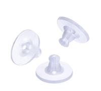 YROHGKPN Lot de 100 supports de boucles d'oreilles en caoutchouc de silicone transparent - Blocs anti-retour - Accessoires de sécurité - Coussinets d'embrayage pour bijoux
