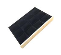 YROHGKPN Lot de 12 boîtes de rangement empilables pour bracelets en bois avec inserts doux et couvercle anti-poussière, accessoires pour tiroirs, présentoir de montre empilable
