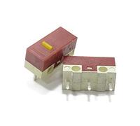 YROHGKPN Lot de 2/10 micro-interrupteurs pour souris Huano (30 m de clics), point jaune, fiche argentée, 3 broches, micro-interrupteur pour la souris