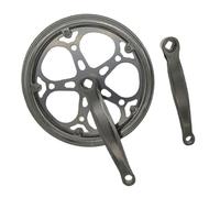 YROHGKPN Lot de 2 couvercles de chaîne pour vélo de route simple vitesse pliable 52 dents avec manivelle de 170 mm