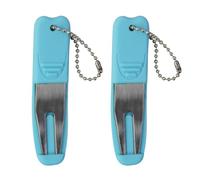 YROHGKPN Lot de 2 fixateurs de marquage de balle de golf pour terrains de golf Outil de fourche de pitch vert Outil de parcours de golf pour hommes et femmes Golf Vert Utilisation des marqueurs de