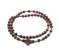 YROHGKPN Lot de 2 perles en bois pour hommes pour bracelets croix, chaîne de prière, chapelet catholique, perles en vrac