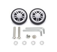 YROHGKPN Lot de 2 roulettes silencieuses de rechange pratiques pour valises - Installation facile - Accessoires de bagages silencieux, Argent 71, Beauté de masse