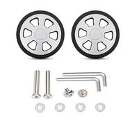 YROHGKPN Lot de 2 roulettes silencieuses de rechange pratiques pour valises - Installation facile - Accessoires de bagages silencieux, Argent 58, Beauté de masse