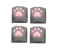 YROHGKPN Lot de 4 claviers mécaniques Capuchon de touche Personnalité OEM Catpaws Pad Capuchon de touches pour interrupteur Capuchon de touche