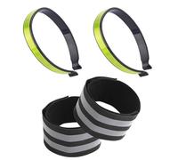 YROHGKPN Lot de 4 pantalons de vélo à fermeture rapide - Sangle de cheville réglable - Pour vélo de nuit et trajets - Durabilité - En nylon