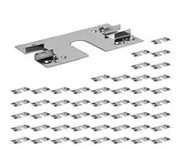 YROHGKPN Lot de 50 clips de mise à la terre pour panneau solaire 28 x 50 mm / 1, 1, 97 pouces Rondelle Clip Serre-câble