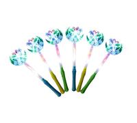 YROHGKPN Lot de 6 baguettes magiques en forme de flocons de neige en cristal coloré pour les fêtes raves, les fêtes d'enfants et la formation d'humeur, baguette magique lumineuse pour enfants