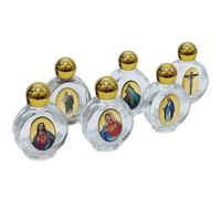 YROHGKPN Lot de 6 bouteilles en verre pour huiles essentielles Rituel religieux, conteneurs d'eau bénite anti-fuite pour cérémonies catholiques, cadeau, bouteille d'eau bénite
