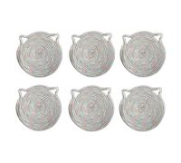 YROHGKPN Lot de 6 grands sous-verres absorbants en coton tressé en forme d'oreilles de chat pour boisson, dessus de table en bois, dessous de verre absorbants