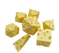 YROHGKPN Lot de 7 dés de différentes formes, différents nombres de visages, chiffres numériques éducatifs, pour divertissement de bureau, jeu de dés en plastique, polyédrique