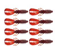YROHGKPN Lot de 8 leurres de natation artificiels de 7,5 cm - Appâts de pêche - 3,7 g - En caoutchouc - Accessoires de crevettes pour truite - Facile à utiliser
