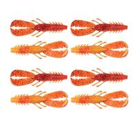 YROHGKPN Lot de 8 leurres de natation artificiels de 7,5 cm - Appâts de pêche - 3,7 g - En caoutchouc - Accessoires de crevettes pour truite - Facile à utiliser