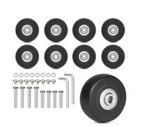 YROHGKPN Lot de 8 roues de rechange en plastique résistant aux chocs, design à mouvement silencieux, pratique pour valise, valise