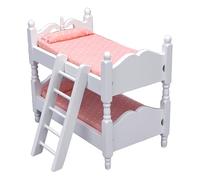 YROHGKPN Maisons de poupée - Lit superposé - Modèle de meubles - Accessoires pour adolescentes - Pour 1 : 12 - Décorations de salon - Lits superposés miniatures pour enfants