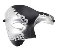 YROHGKPN Masque de bal masqué vénitien pour Halloween, masque pour femmes et hommes, demi-visage pour bal masqué