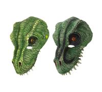 YROHGKPN Masque de dinosaure dragon d'Halloween en mousse polyuréthane - Costume de dinosaure - Costume de fête - Costume de cosplay - Costume de carnaval, Green Tyrannosaurus, taille unique