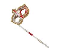 YROHGKPN Masque de mascarade avec baguette, costume d'Halloween, vénitien, carnaval, fête, Halloween