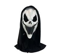 YROHGKPN Masque d'Halloween, tête de mort, visage nouveauté, effrayant, plein pour fête, carnaval, cosplay, costume complet