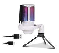 YROHGKPN Microphone à condensateur USB Gaming Éclairage couleur Bouton muet Pieds en caoutchouc antidérapants pour PC en direct Chant Streaming USB Microphone