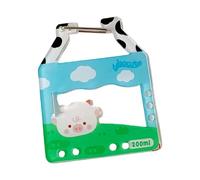 YROHGKPN Mousqueton de restauration rapide de dessin animé, porte-clés en acrylique pour clés et sac, randonnée, camping ou usage quotidien, escalade de dessin animé, Blanc cassé