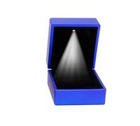 YROHGKPN Muiltcol Boîtes de mariage pour mariée, bague de fiançailles, boucles d'oreilles, boîte à bijoux avec éclairage LED, pour demande en mariage, fiançailles, cadeau de mariage