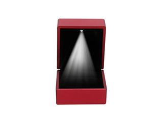 YROHGKPN Muiltcol Boîtes de mariage pour mariée, bague de fiançailles, boucles d'oreilles, boîte à bijoux avec éclairage LED, pour demande en mariage, fiançailles, cadeau de mariage