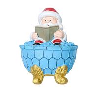 YROHGKPN Noël Résine Père Noël Livre de lecture Lampe USB Table Lumière Bain Mousse Figurine Décors Maisons de Vacances Décoration Cadeau Noël Veilleuse