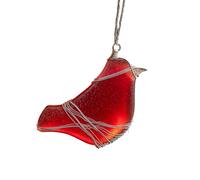 YROHGKPN Ornement de Noël fait à la main pour les vacances, les fêtes, les pendaisons de crémaillère, cadeau, décoration d'oiseau soufflé à la bouche en verre à suspendre des décorations d'arbre