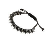 YROHGKPN Os de dragon réglable tissé punk Dark Styles unisexe Accessoires en alliage pour un usage quotidien Corde tressée avec alliage, Einheitsgröße, comme décrit