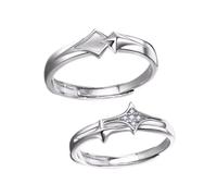 YROHGKPN Paire de bagues élégantes au design étoilé qui symbolisent l'amour et la camaraderie - Portables pour des occasions spéciales, bagues de tous les jours